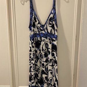 Sundress in blue, black and white